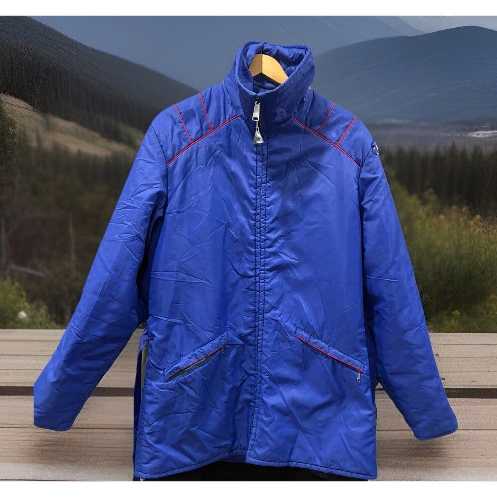 VTG 90s Belted Sears Ted Williams Blue/Red Insulated Ski Parka Men’s Tall Large